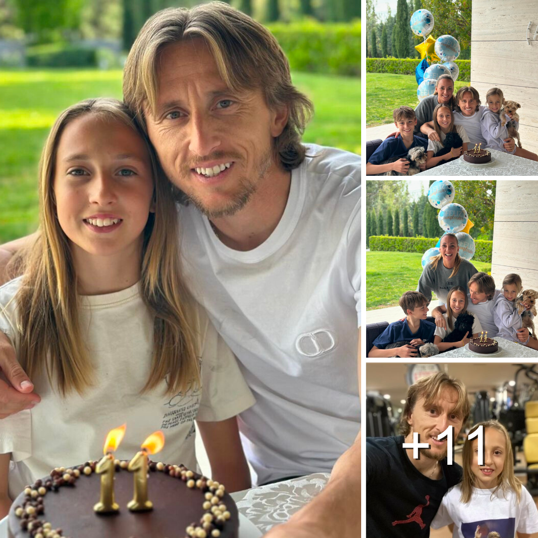 Luka Modric shares a happy moment while celebrating the 11th birthday ...